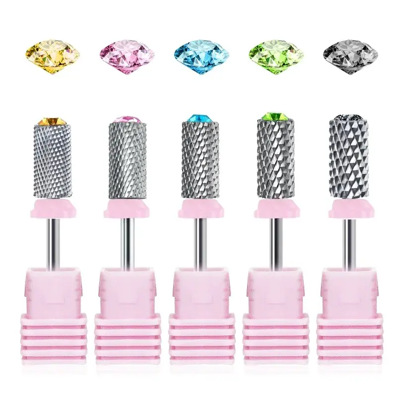 Tungsten Steel Diamond Nail Drill Bit Electric Manicure Drills Pedicure Mill Bits Files Nail Art Tools Cuticle Drill Bit