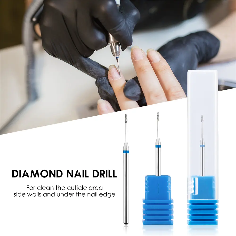 TP 2pcs Cuticle Clean Nail Bit for Electric Nail Drill Machine for Acrylic Manicure Pedicure Cuticle Gel Polishing Tools
