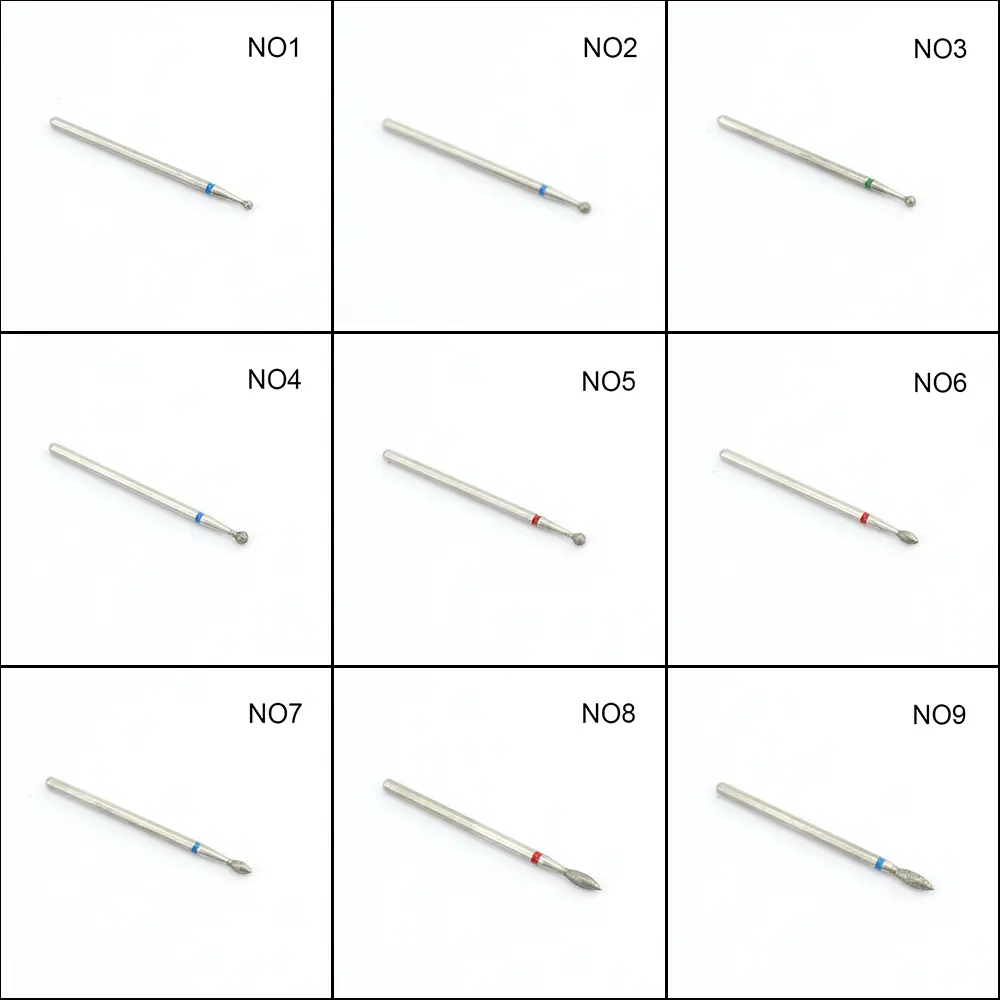 20 Types Diamond Nail Drill Rotary Bits Milling Cutter For Manicure Burr Cuticle Clean Electric Cutter Drill Bits Accessories