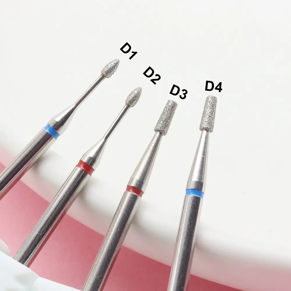 1Pcs Tungsten Steel Diamond Drill Bits Set, 2.35mm Fine & Medium Grinding Heads, Unscented, for Acrylic & Gel Nails, Ideal for M