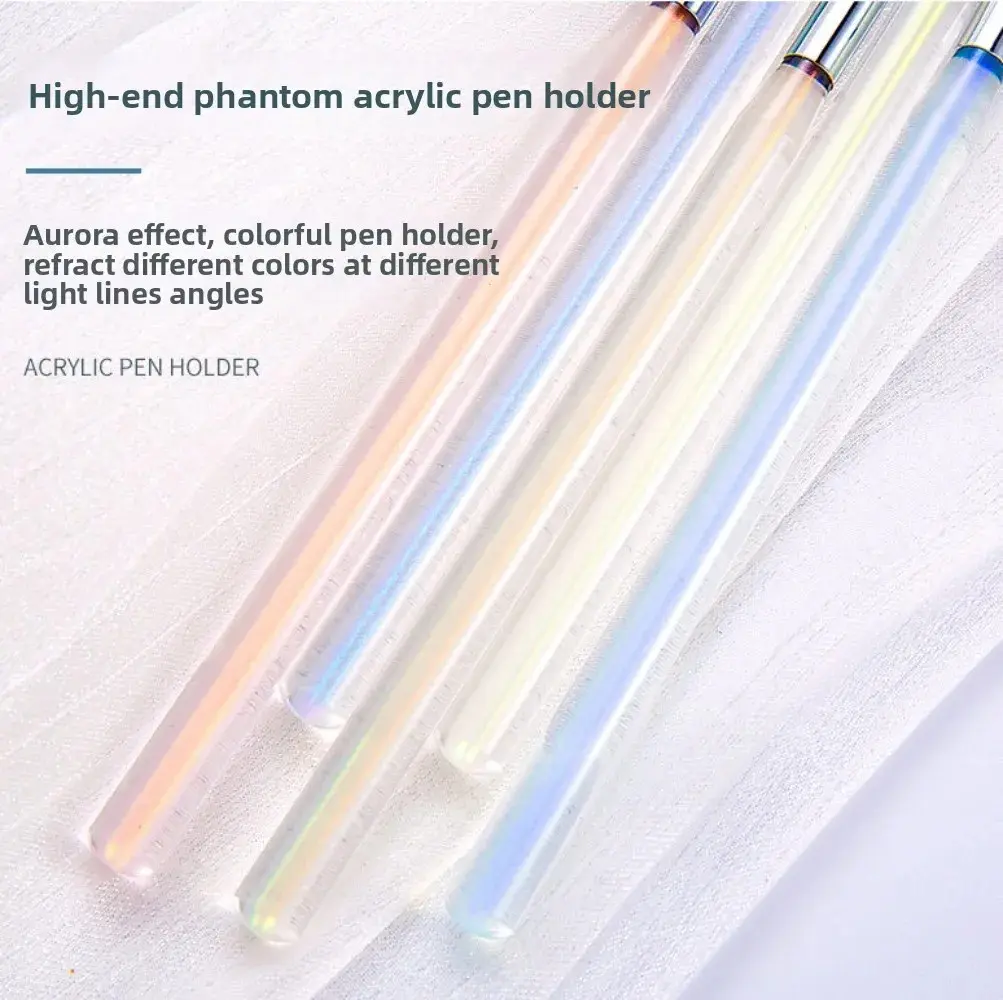 5PCS Aurora Acrylic Nail Brush Set Nail Art Liner DIY Painting Pen Drawing Brush Nail Art Design UV Gel Extension Manicure Tools