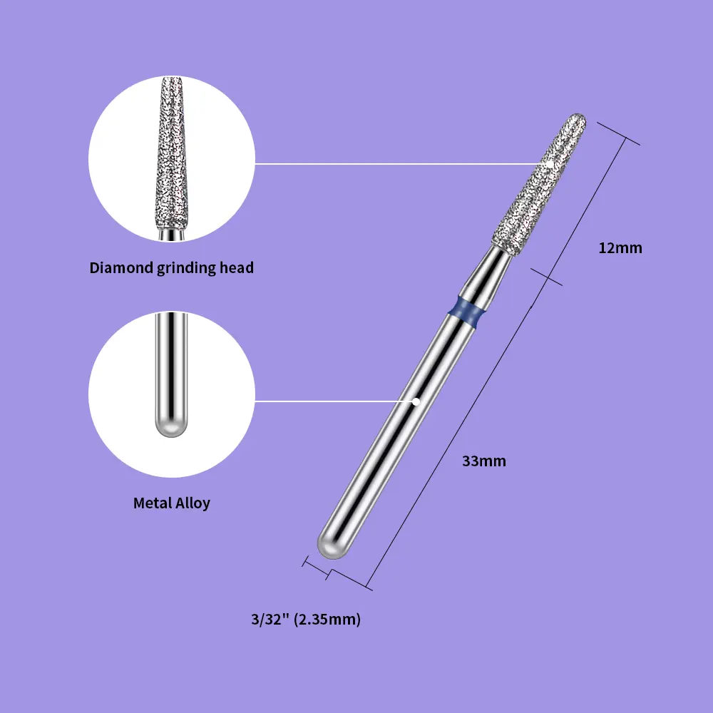 Diamond Nail Drill Bit Mill Cutter All For Manicure Machine Bit Tools Accessories Cuticle Clean For Removing Nail Gel