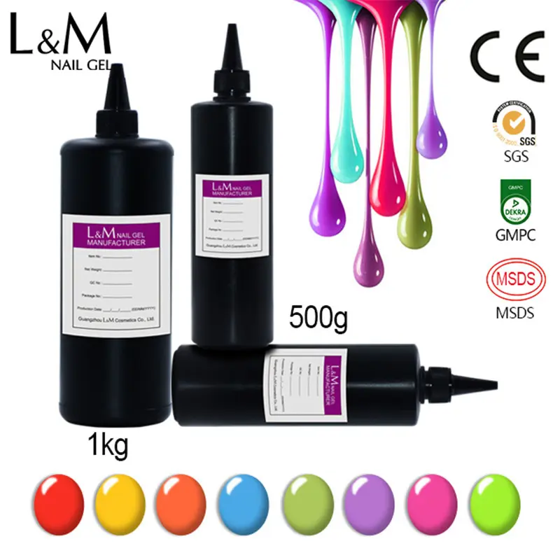 nail uv gel polish Bulk Big Volume Top Coat package 350g 500g 1kg ibdgel Soak off UV&LED  wholesale dropping multi-colorful Gel