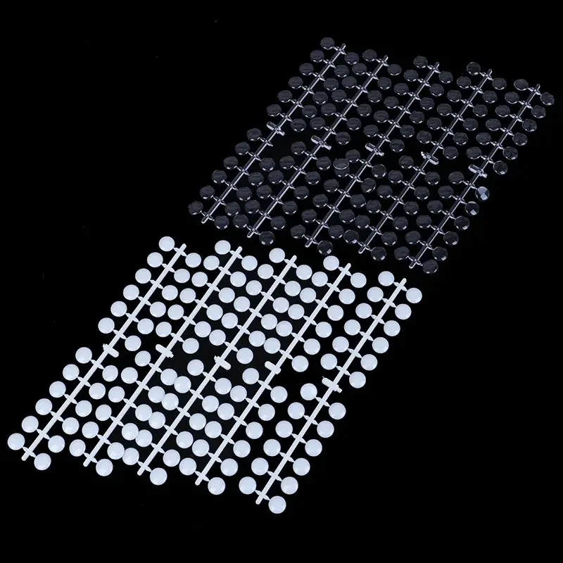 240 Pcs Round False Nail Display Tips Fake Nail Color Chart Nail Swatch Sticks with Adhesive Sticker