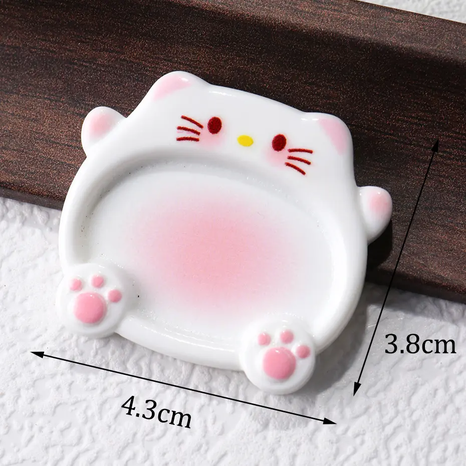 2pcs Cartoon Pig Color Palette Nail Art Mixing Color Drawing Pallet Gel Polish Nail Painting Board Color Palette Manicure Tools