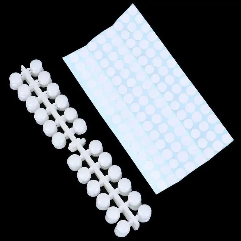 240 Pcs Round False Nail Display Tips Fake Nail Color Chart Nail Swatch Sticks with Adhesive Sticker