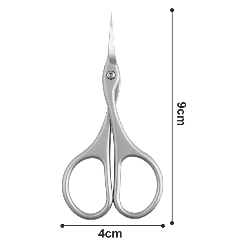 1Pc Cuticle Scissors Stainless Steel Curved Blade Small Scissors Trimming the Fingernails Eyebrow Eyelash Dry Skin Nail Scissors
