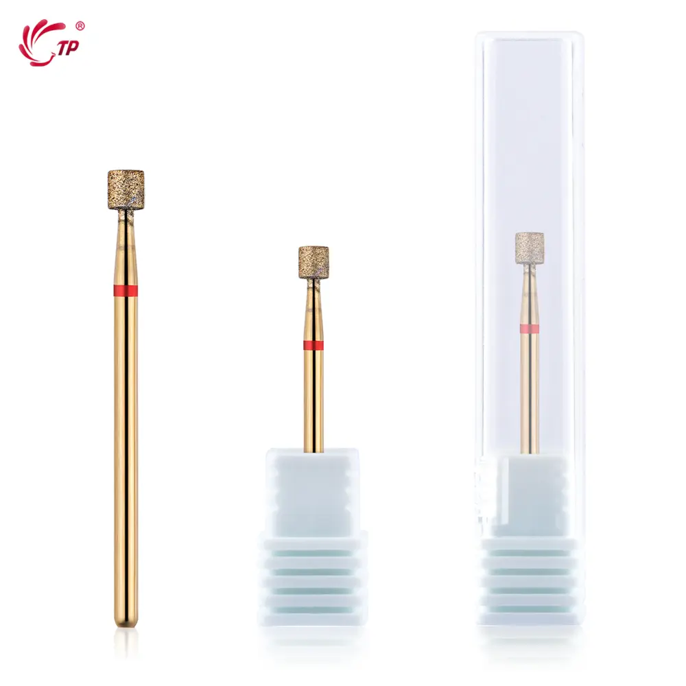 TP 2Pcs/lot Titanium Milling Cutter for Manicure Electric Diamond Nail Drill Bits Cuticle Clean Rotary Burrs Drill Bit Nail Tool