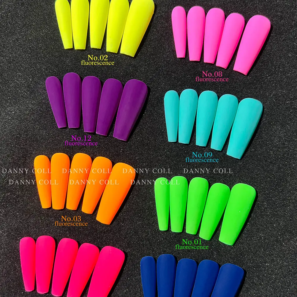 Spring Summer Colourful Fluorescence Gel Nail Polish Set Soak Off Noctilucent Color UV LED Varnishes Nail Art Candy Gel Polish
