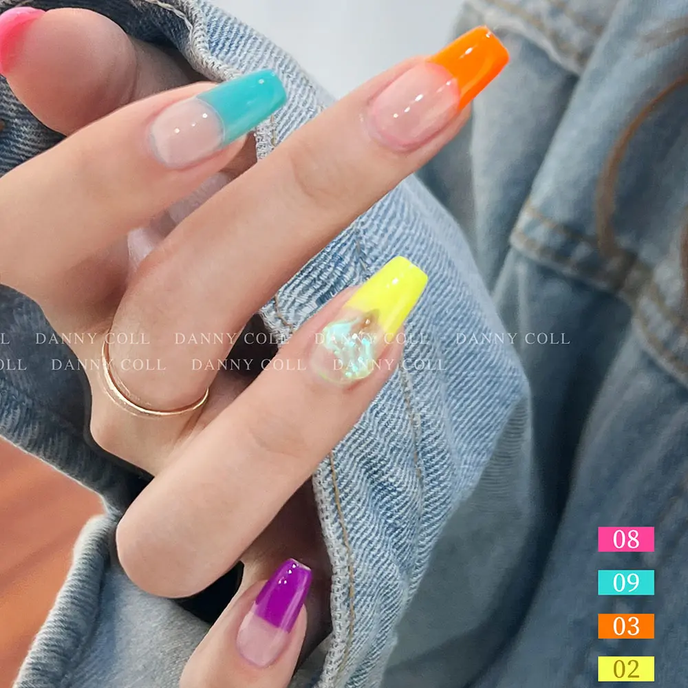 Spring Summer Colourful Fluorescence Gel Nail Polish Set Soak Off Noctilucent Color UV LED Varnishes Nail Art Candy Gel Polish