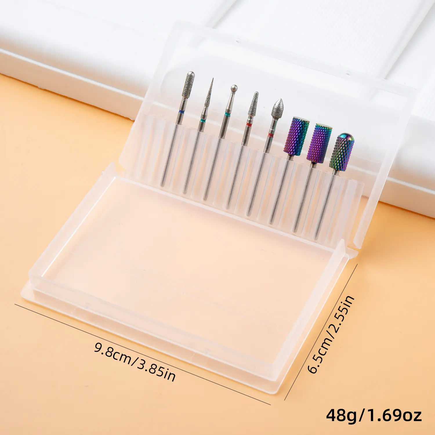 10PCS Tungsten Carbid Nail Drill Bits for Removing Gel Acrylic Nails Diamond Polish Head Nail Care Milling Cutter for Manicuring