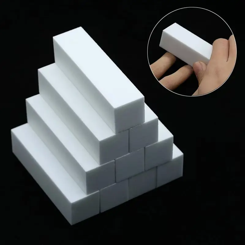 10pcs Nail Files Buffer Block Set Manicure Pedicure Care Nail Art Buffing Sanding Polishing White Sponge Buffers Nail File Tools
