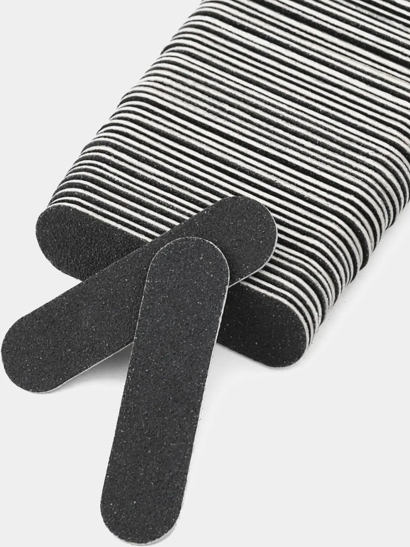 15 to 200 Pcs Mini Double Sided Black Nail Files Portable Disposable Emery Board Buffers for Nail Art Manicure and Pedicure