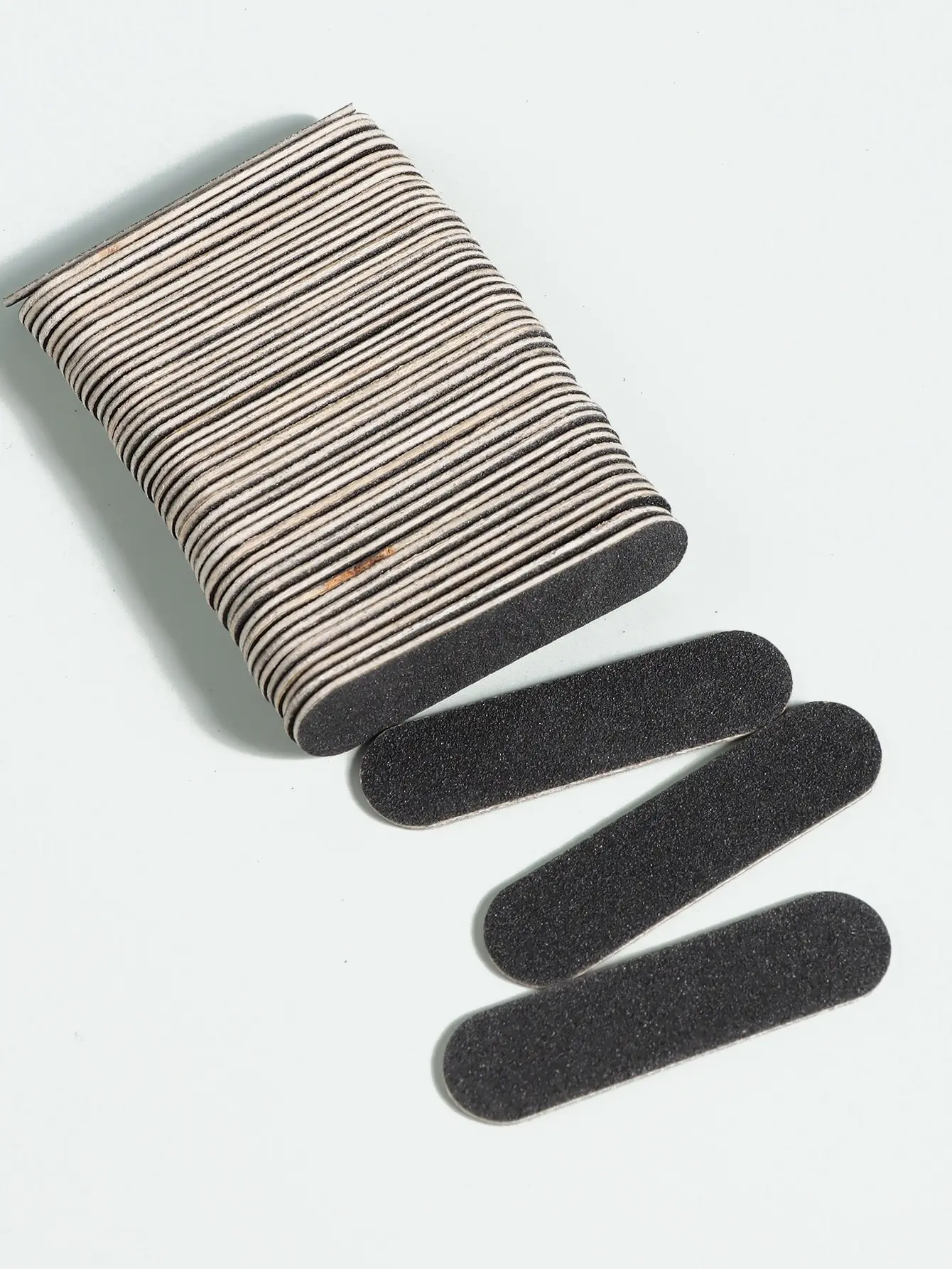 15 to 200 Pcs Mini Double Sided Black Nail Files Portable Disposable Emery Board Buffers for Nail Art Manicure and Pedicure
