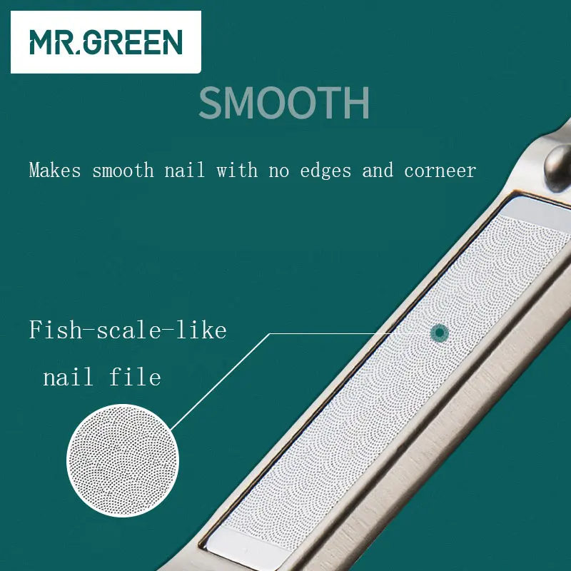 MR.GREEN stainless steel nail clippers trimmer pedicure care nail clippers professional fish scale nail file nail clipper tools