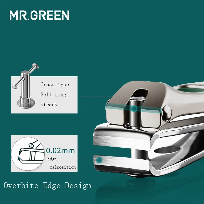 MR.GREEN stainless steel nail clippers trimmer pedicure care nail clippers professional fish scale nail file nail clipper tools
