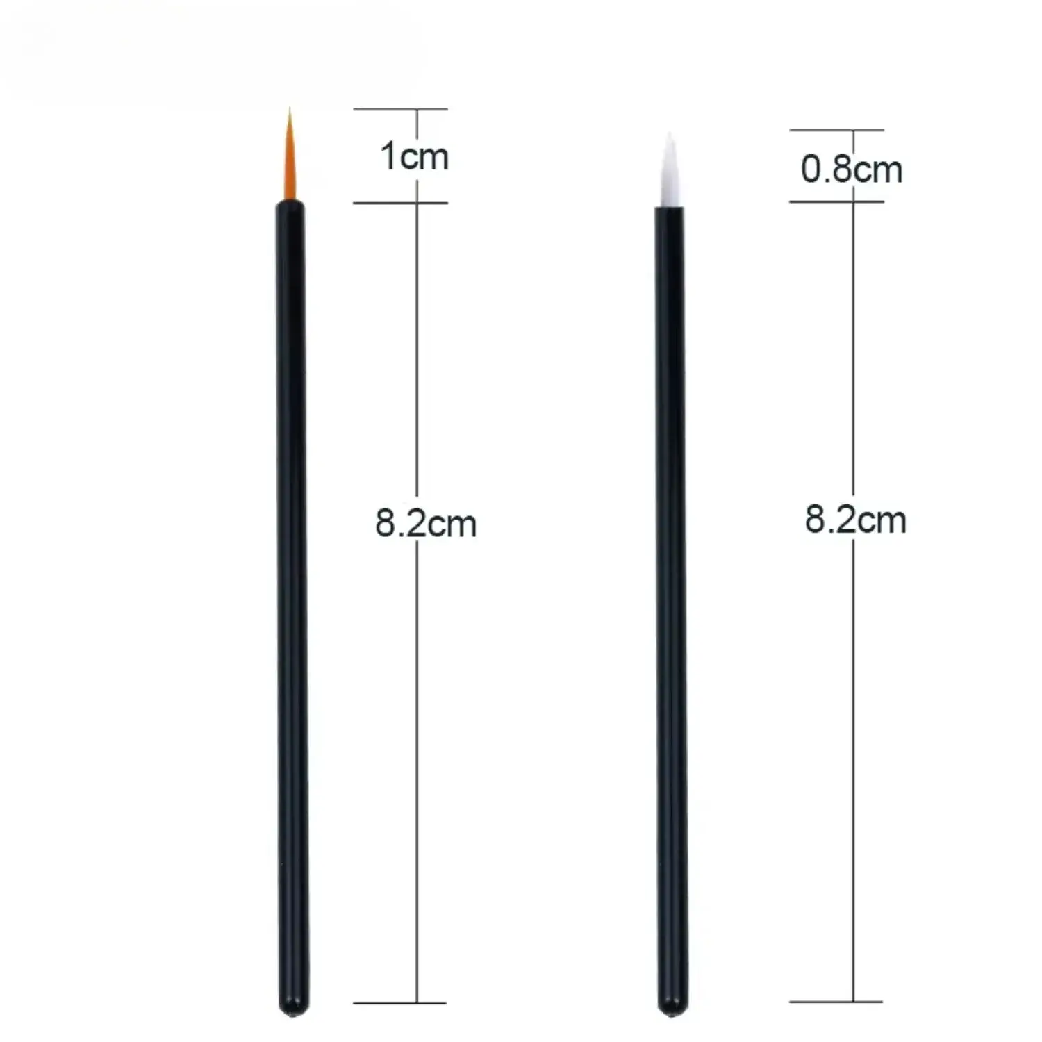 Reusable 50pcs/lot Gel Liner Nail Art Brushes Painting Pen Disposable  Eyeliner Beauty Eyeline Makup Tools