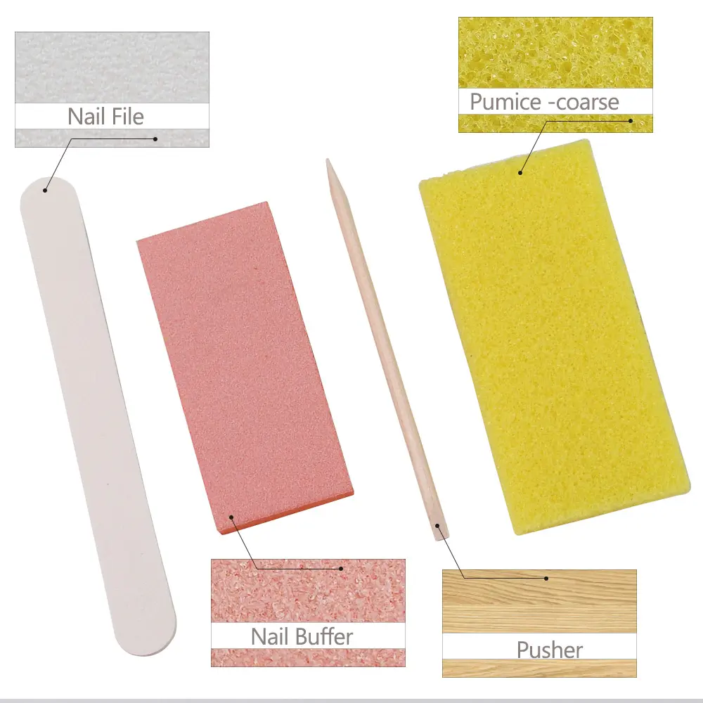 800 Sets/Carton Disposable Pedicure Sets 4Pcs Nail Kits Professional Set File Buffer Sponge Block Manicue Tools