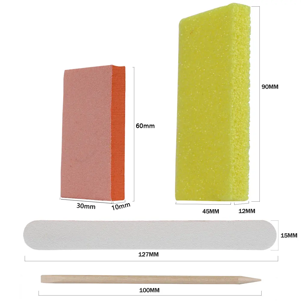800 Sets/Carton Disposable Pedicure Sets 4Pcs Nail Kits Professional Set File Buffer Sponge Block Manicue Tools