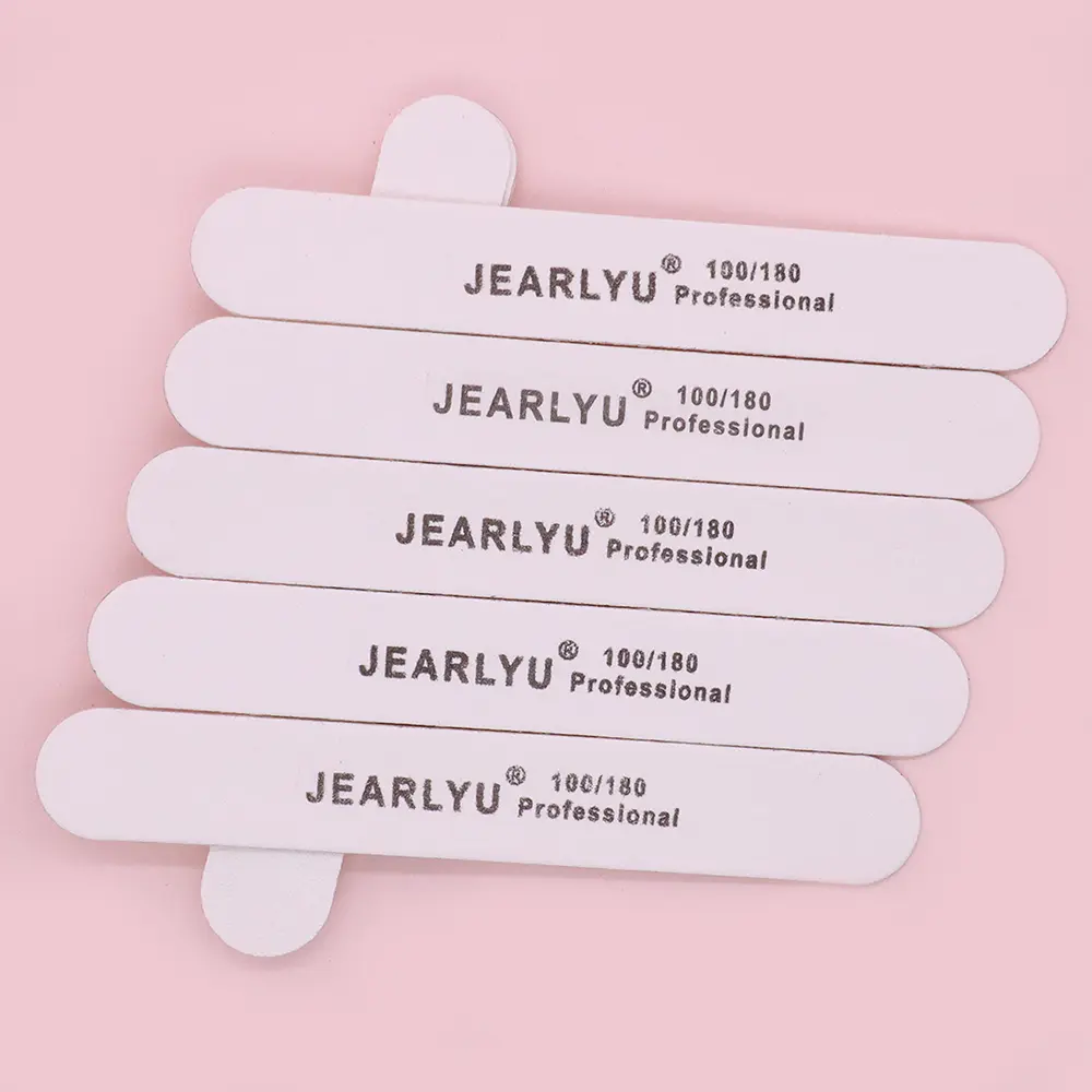 50pcs Grit100/180 Wooden Double Sided Nail File Polishing Sanding Strip for Gel Nail Polish Reusable Salon Home Use Nails