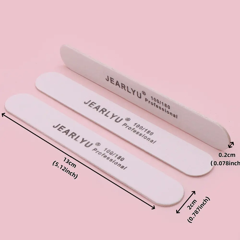 50pcs Grit100/180 Wooden Double Sided Nail File Polishing Sanding Strip for Gel Nail Polish Reusable Salon Home Use Nails