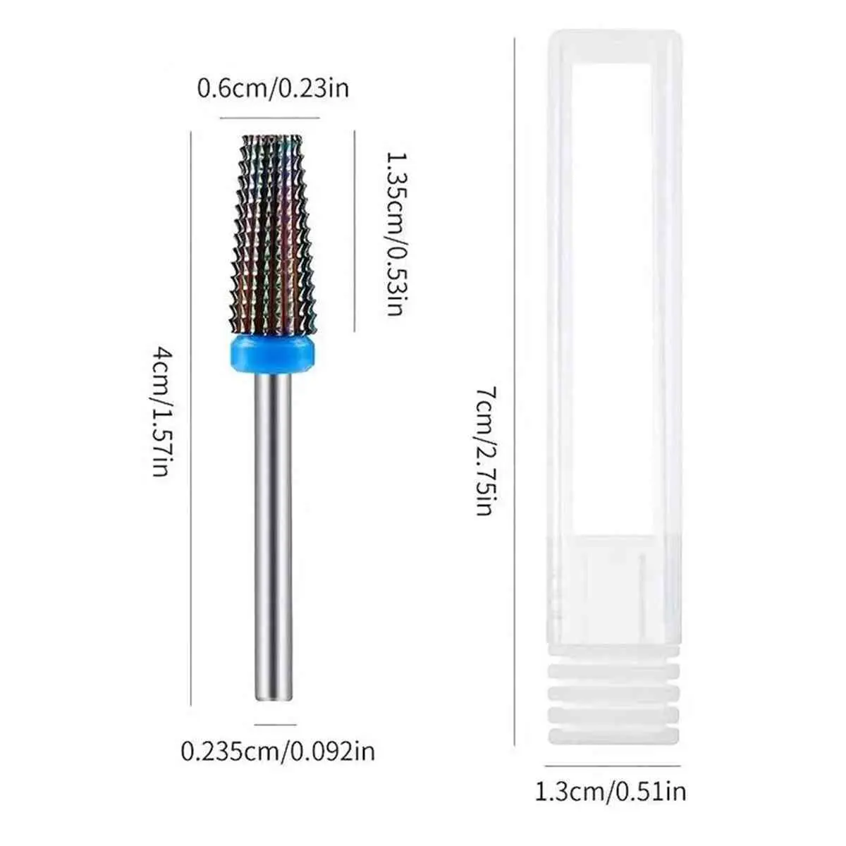 5 in 1 Tungsten Nail Drill Bit Carbide Nail Files Rotate Burr for Electric Manicure Machine Gel Polish Tools Accesories