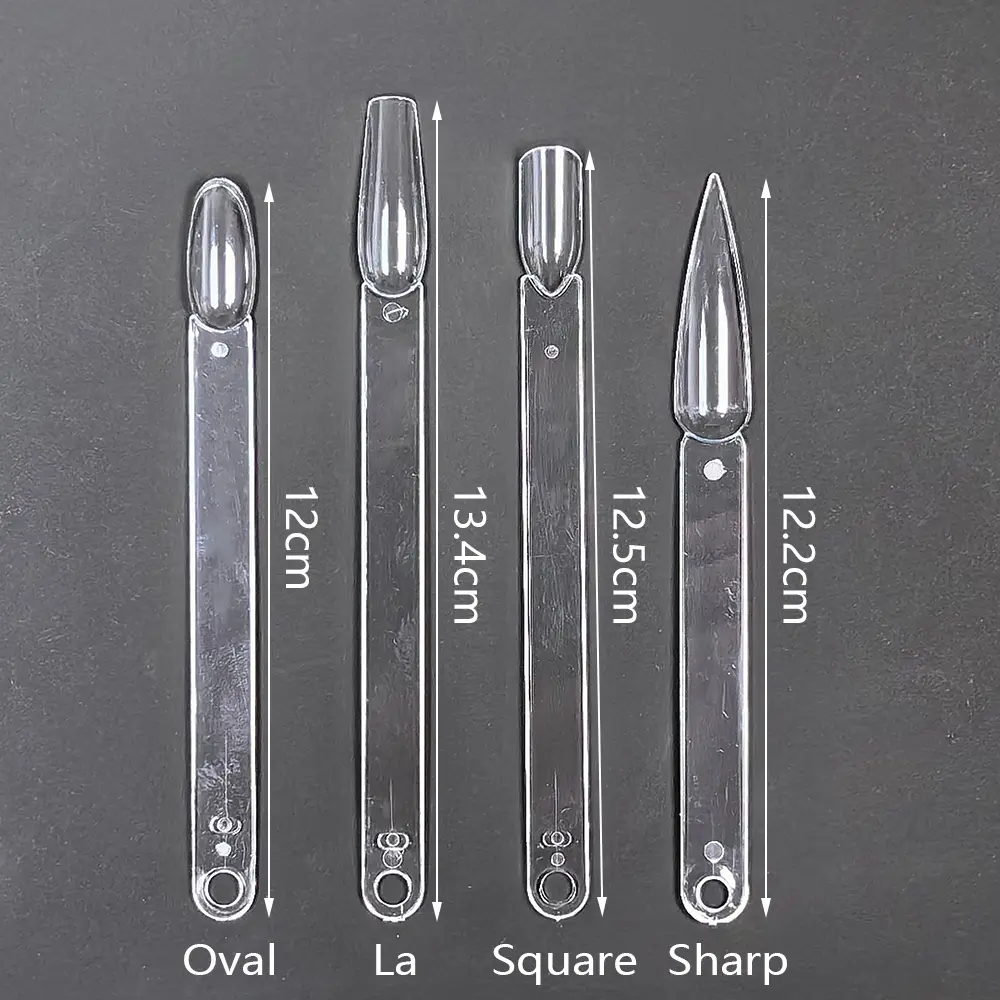 False Nail Tips Clear Natural Black Nail Art Display Acrylic Fan Swatch Gel Nail Polish Showing Shelf DIY Practice Manicure Tool
