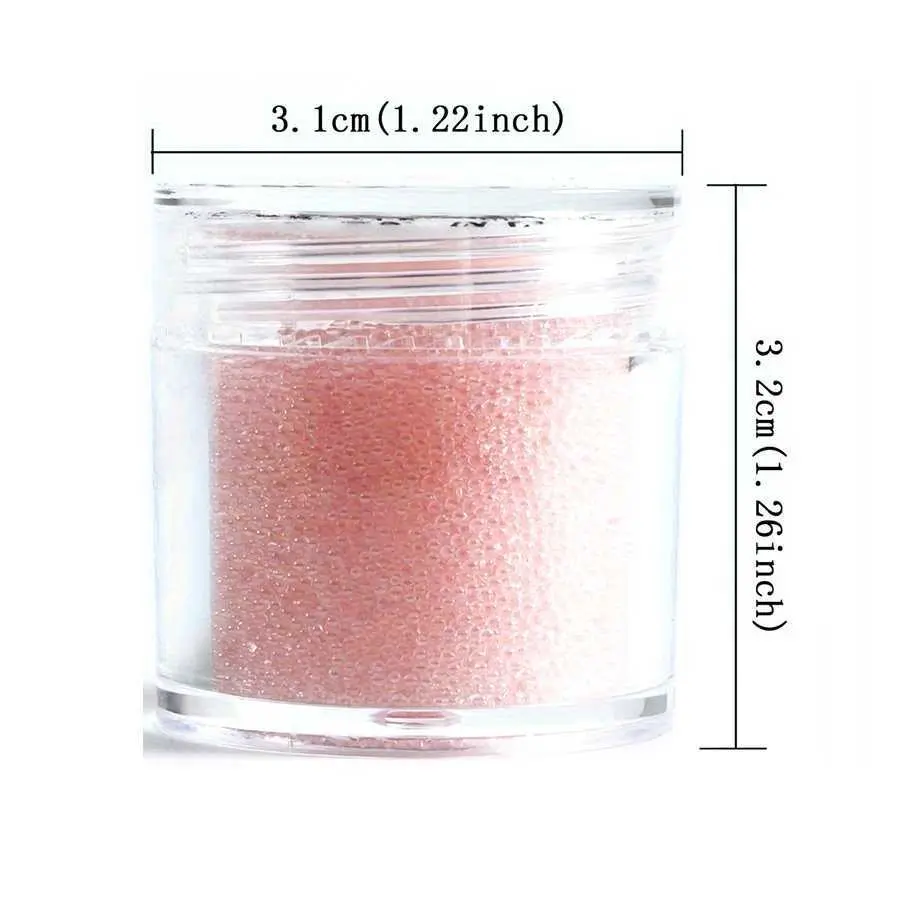 1/2/3Box Nail Art Decoration Caviar Small Beads Glass Rhinestone Nail Charms 3D Clear AB Color Gems Accessories Nail Supplies