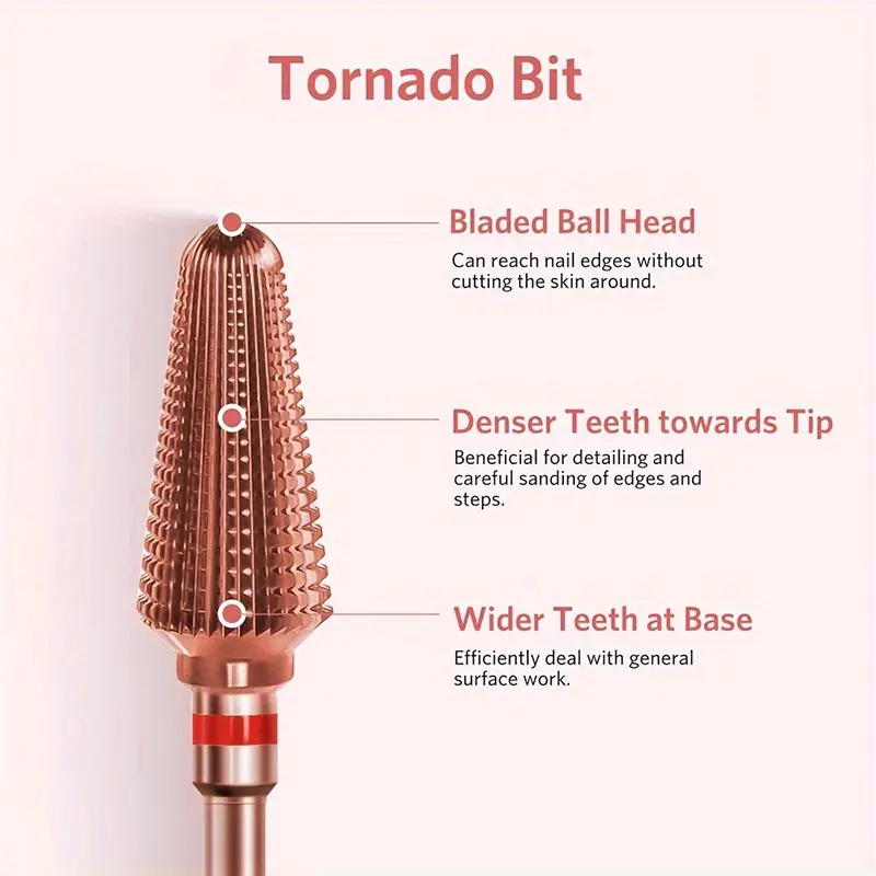 3/32" Shank Professional Tungsten Carbide Nail Drill Bit - High-Precision CNC Machined, Ultra-Sharp Blade，Low Vibration, Low Hea