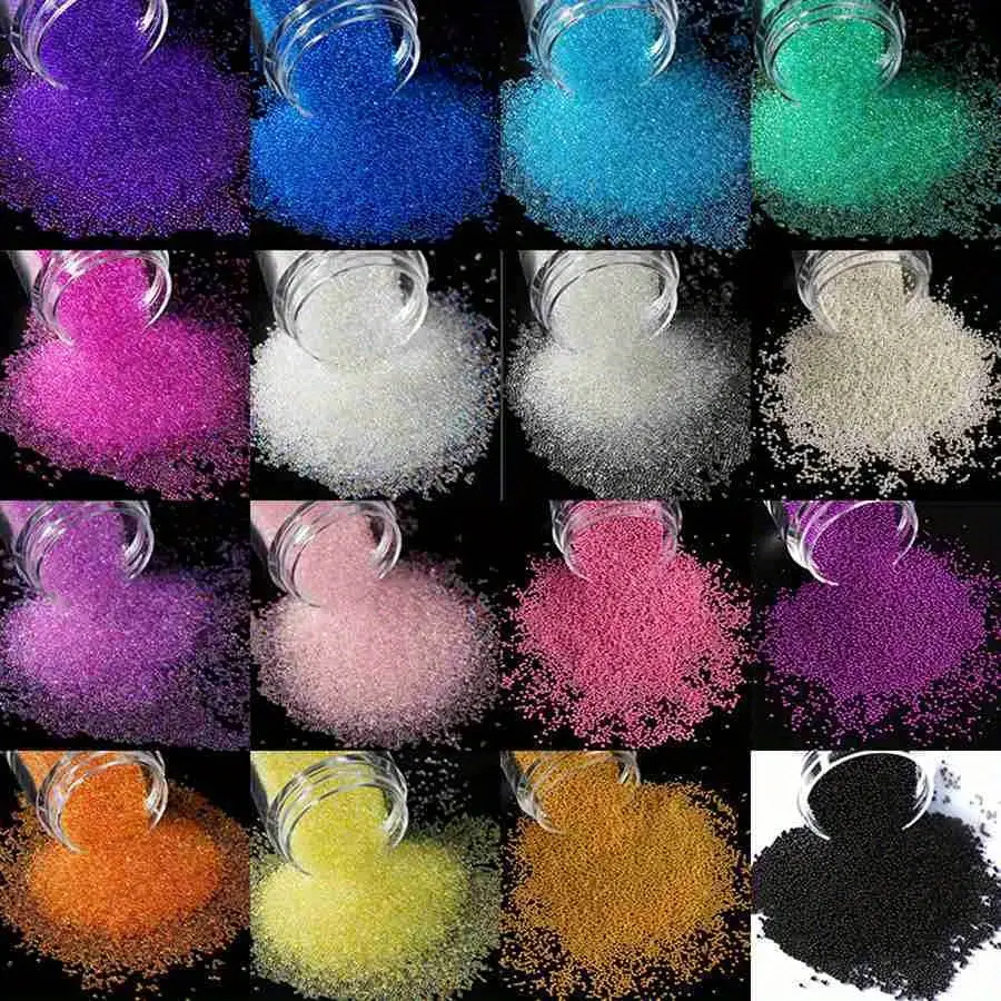 1/2/3Box Nail Art Decoration Caviar Small Beads Glass Rhinestone Nail Charms 3D Clear AB Color Gems Accessories Nail Supplies