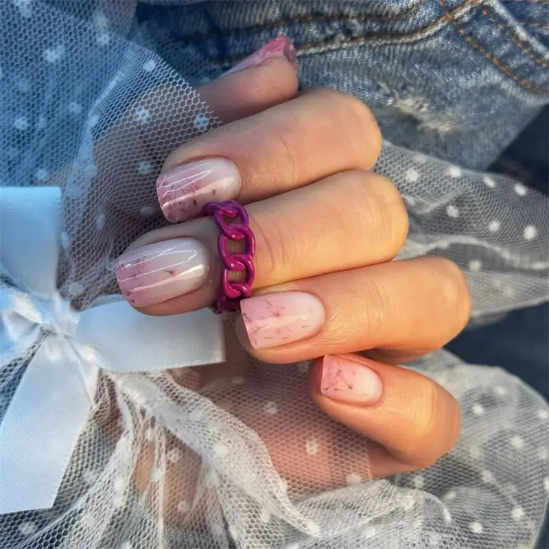 Mtssii Dried Flower Gel Nail Polish Natural Flower Fairy Series Semi Permanent Soak Off UV Nail Gel Painting Nail Art Varnishes