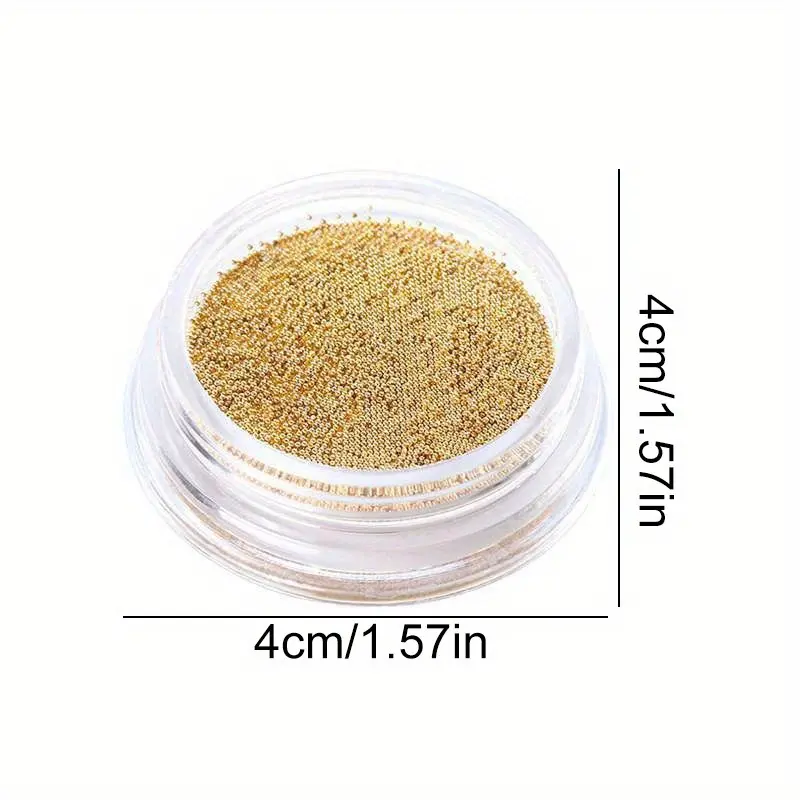 0.4mm Small Stainless Steel Micro Beads For Nail Art Decoration Metal Studded Nails Caviar Bead Silver Gold Grey Accessory