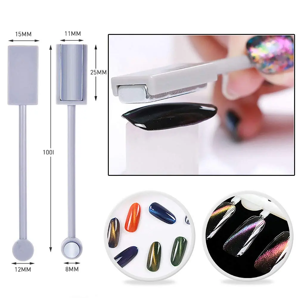double head Nail Cat Eye Magnetic Rod stick Powerful Magnet Suitable for cat eye gel polish nail art Decoration tools  NAB051