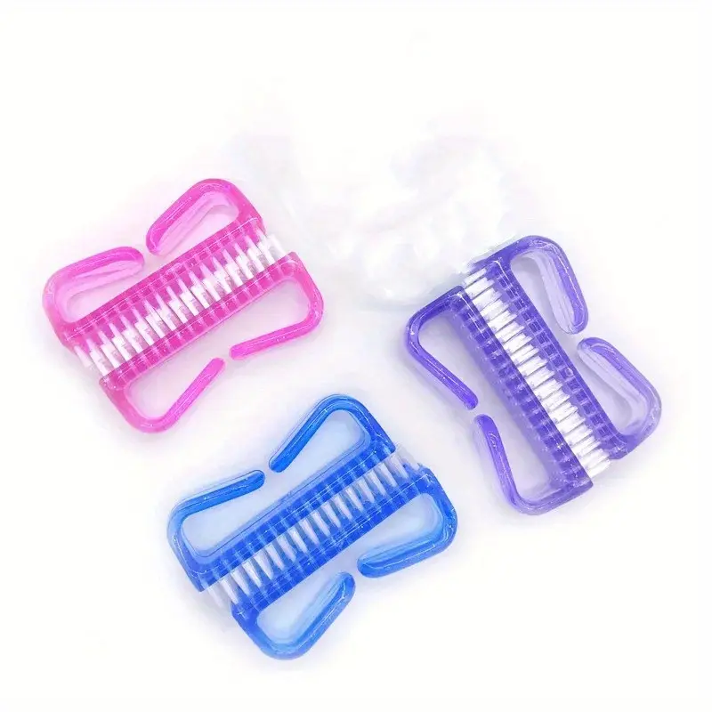 4pcs set of multi-color manicure large nail polish glue horn brush cleaning brush plastic dust brush manicure tools