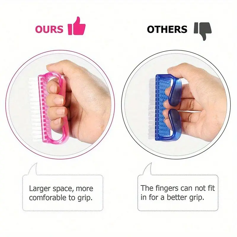 4pcs set of multi-color manicure large nail polish glue horn brush cleaning brush plastic dust brush manicure tools