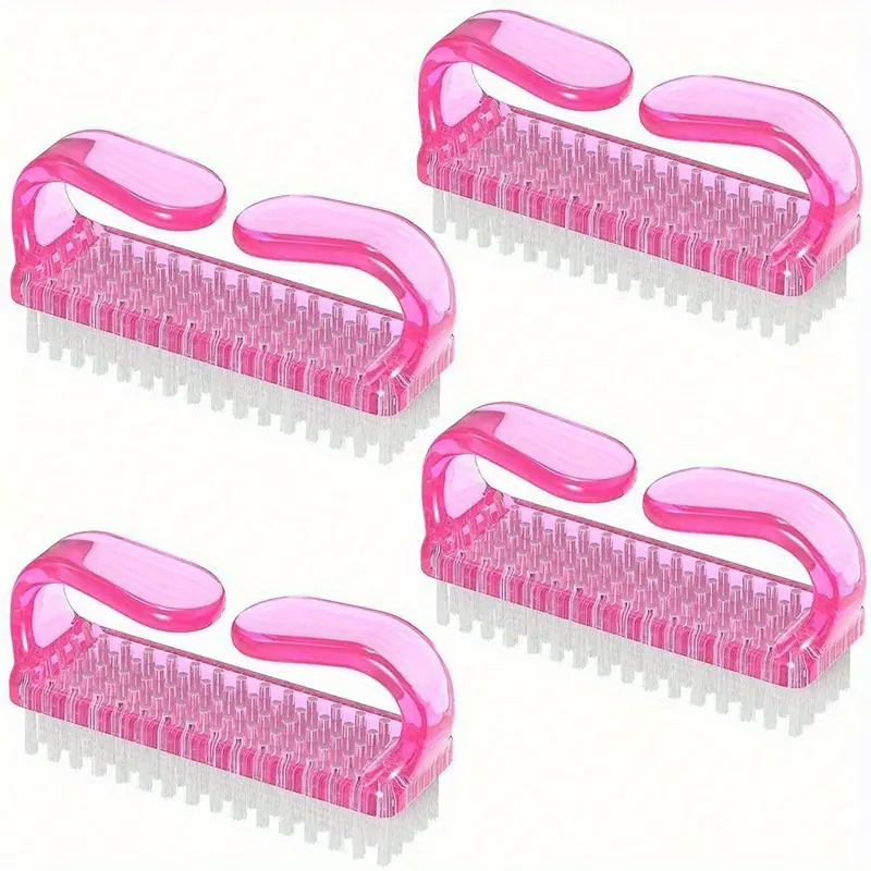 4pcs set of multi-color manicure large nail polish glue horn brush cleaning brush plastic dust brush manicure tools