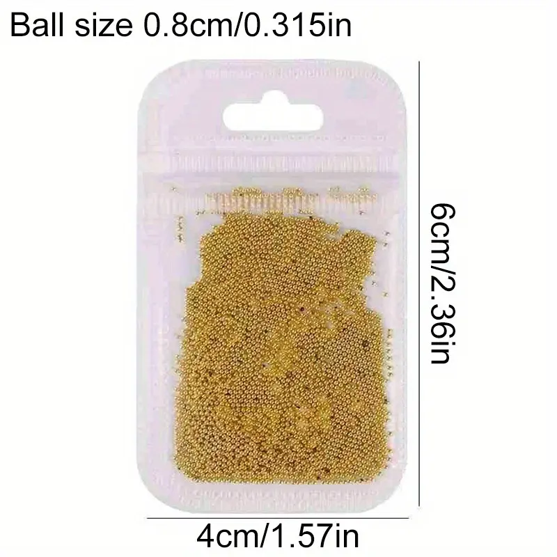 5000PCS 0.8mm Nail Art Caviar Bead Glitter Rhinestone for Micro Steel Ball 3D Decorations UV Gel Acrylic Tips Manicure A