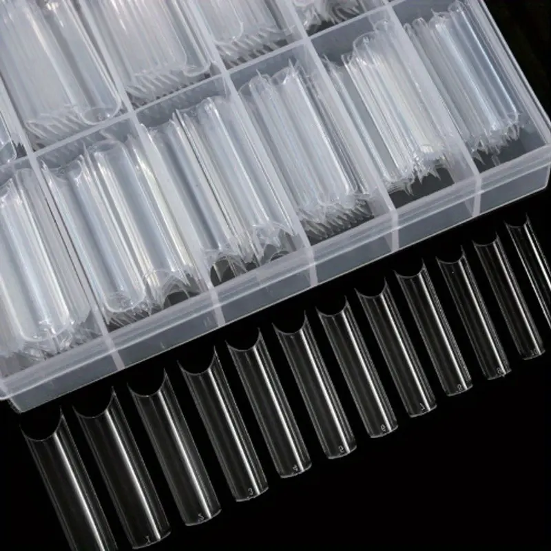 100,120,200,240pcs XXL Extra Long Nail Tips Half Cover Clear Fake Nails Press On Acrylic Salon Supply False Nails