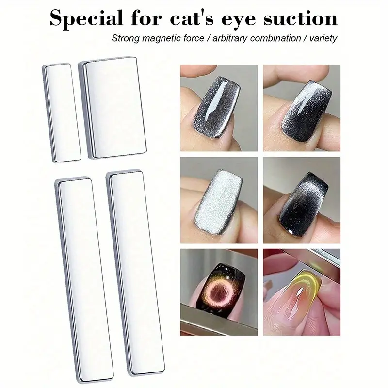 Nail Art 4pcs Magnetic Pen 3D Cat Eye Painting Nails Art Design Dual-Ended Magnet Wand Gel Polish Magic for Manicure DIY&Salon