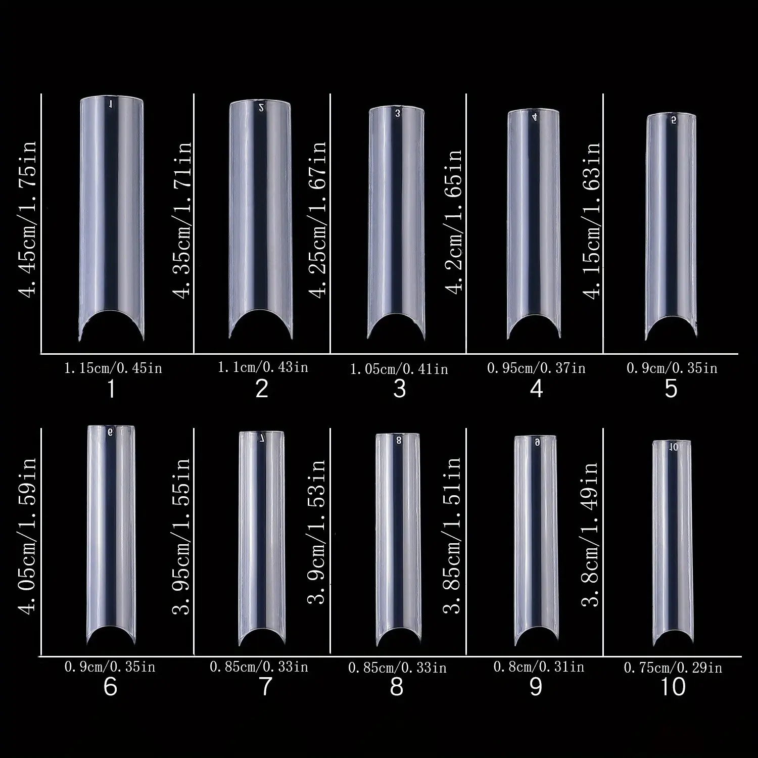 100,120,200,240pcs XXL Extra Long Nail Tips Half Cover Clear Fake Nails Press On Acrylic Salon Supply False Nails