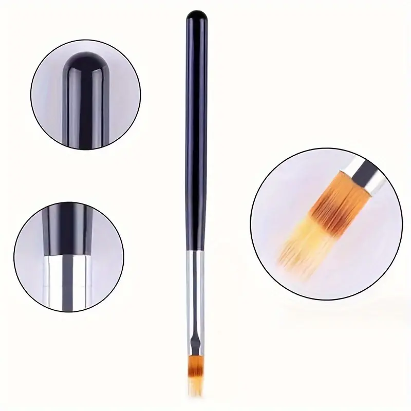 Soft Gradient Nail Brush Drawing Painting Nylon Hair DIY Gradient UV Gel Gradient Bloom Wood Handle Nylon Hair