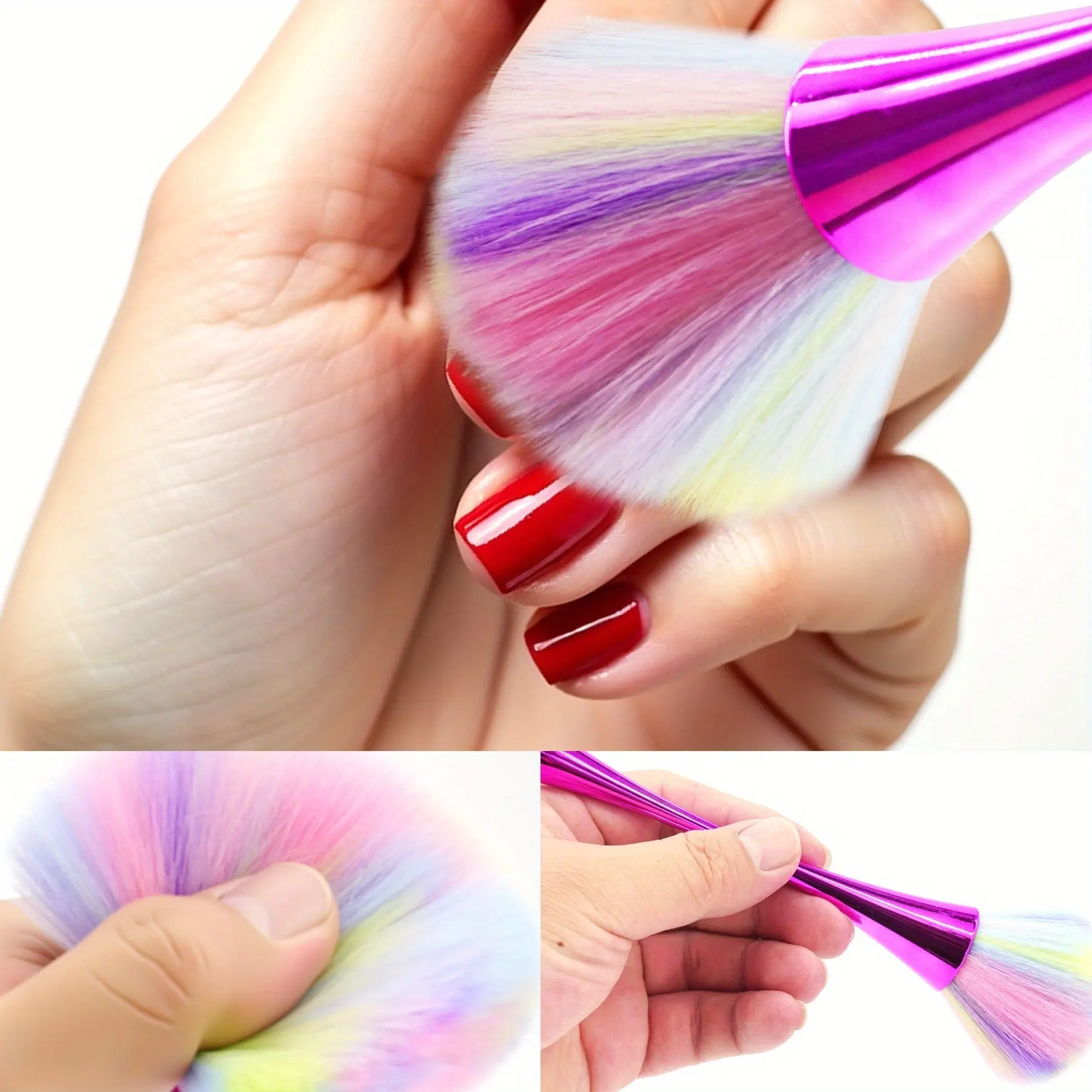14 Styles Nail Dust Cleaning Brush Professional Nail Art Make Up Brushes Long-Handled Super Fluffy Dust Removal Manicure Tools