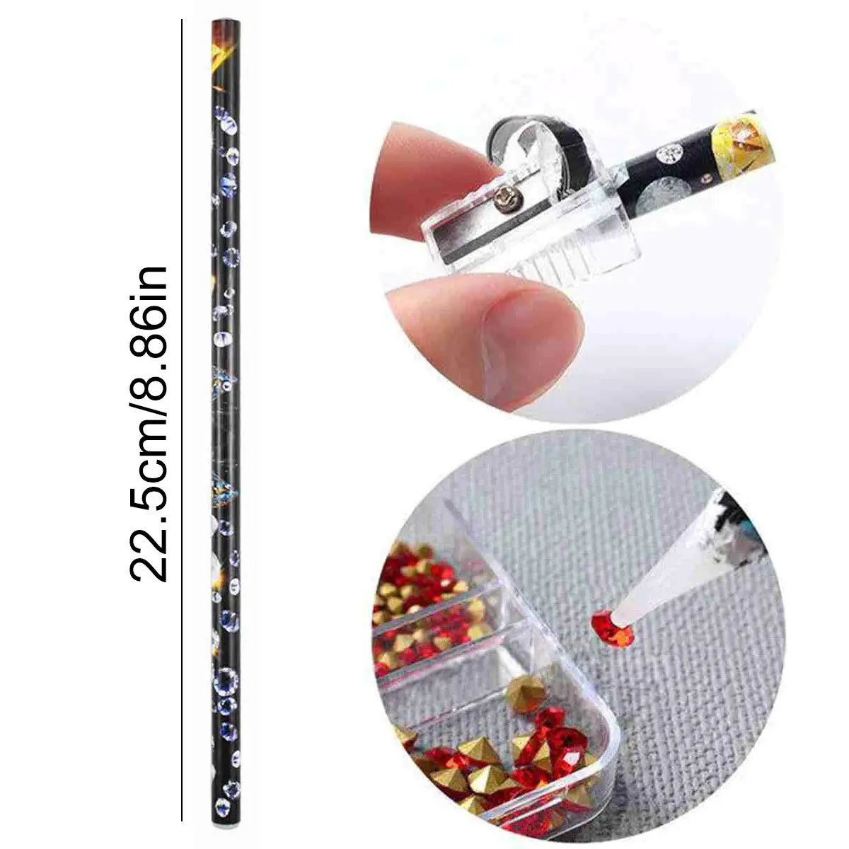 1/2/3/5PCS Nail Art Dotting Pencil Rhinestone Picker Contactless Pick Up Tool For Crystal Wax Pencil For Stones Nails Accessorie