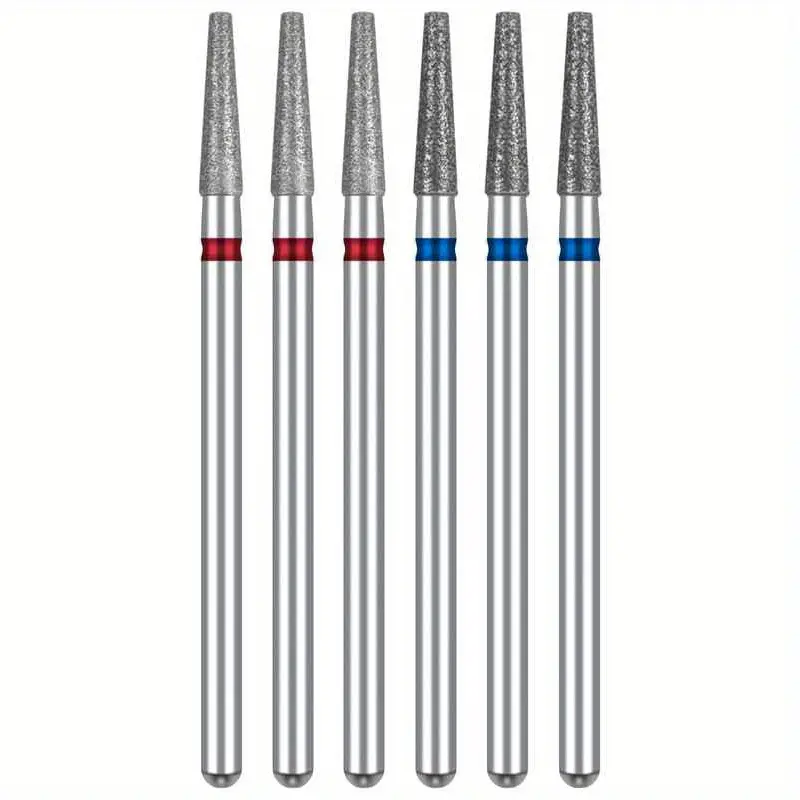 6Pcs Diamond Nail Drill Bit Set Milling Cutter for Manicure Cuticle Bits Electric Files Dead Skin Remove Tolls Accessories