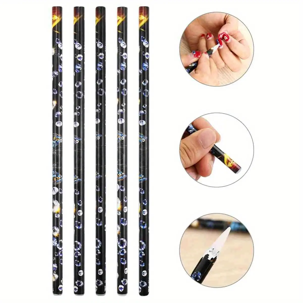 1/2/3/5PCS Nail Art Dotting Pencil Rhinestone Picker Contactless Pick Up Tool For Crystal Wax Pencil For Stones Nails Accessorie