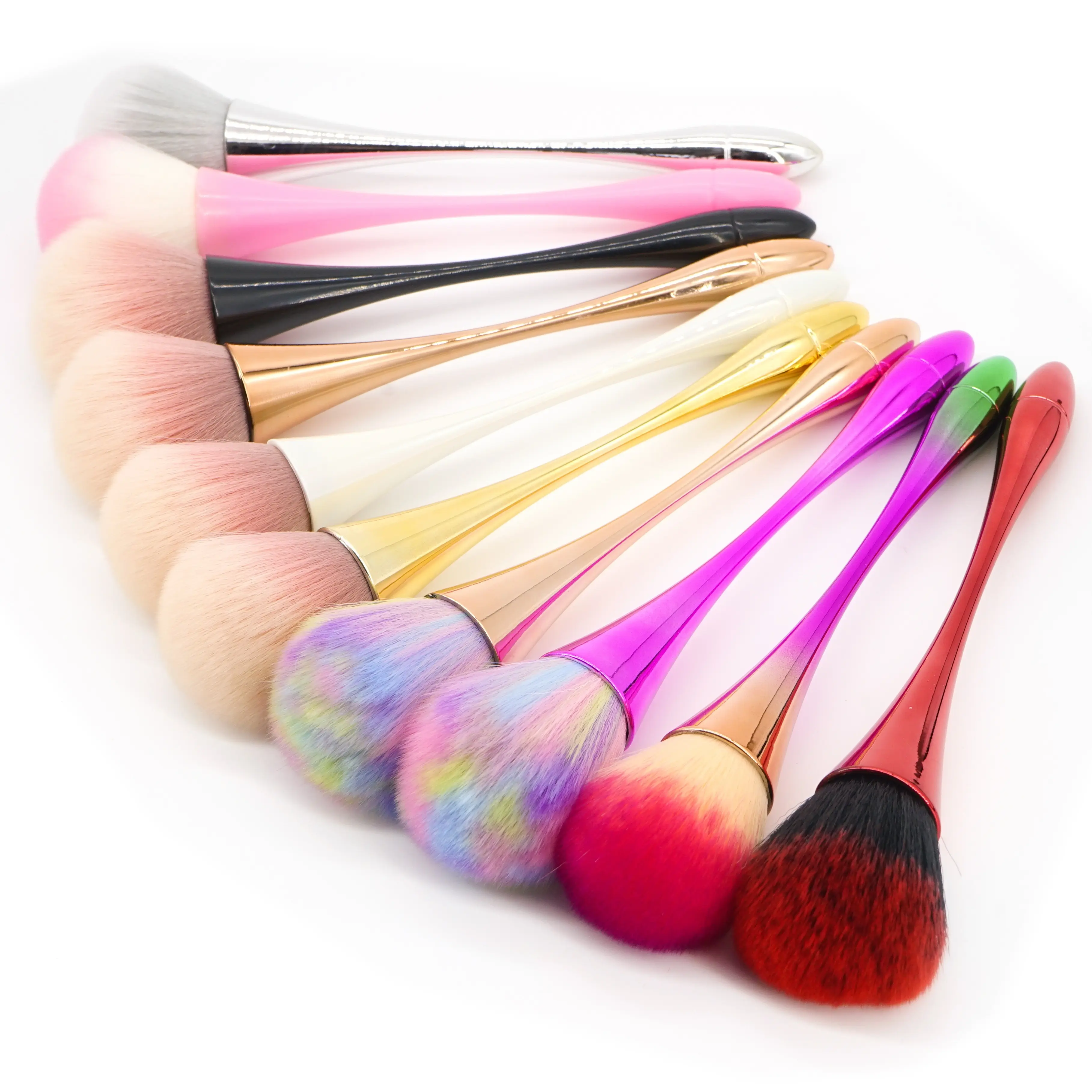 14 Styles Nail Dust Cleaning Brush Professional Nail Art Make Up Brushes Long-Handled Super Fluffy Dust Removal Manicure Tools