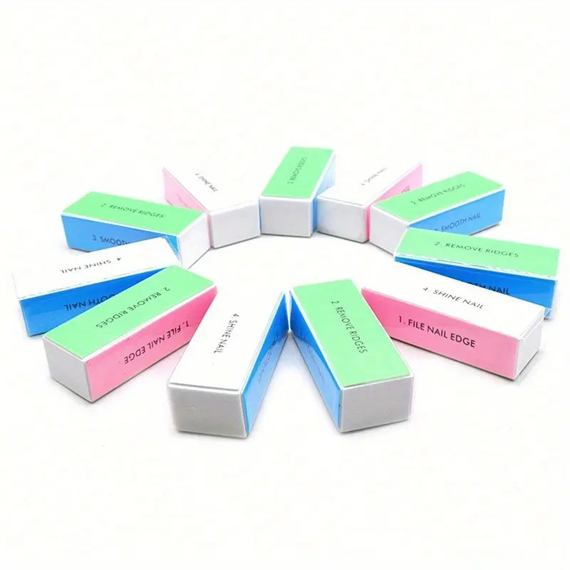 1/3/5/10Pcs/Set Nail Buffer Block 4 Way Colorful Buffing Block Shine Polisher Nail Buffing File Manicure Sanding Nail Art Tools