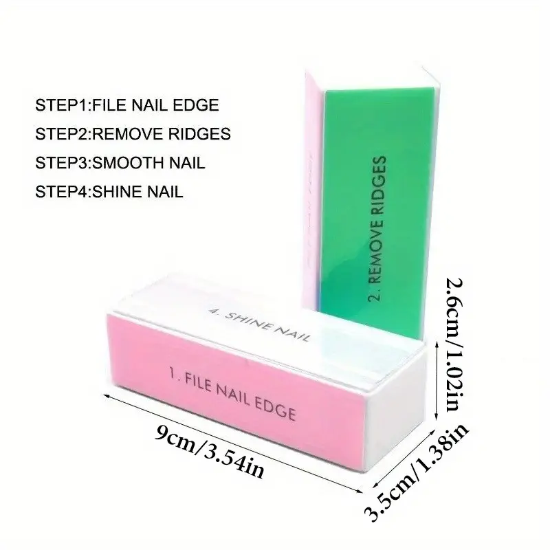 1/3/5/10Pcs/Set Nail Buffer Block 4 Way Colorful Buffing Block Shine Polisher Nail Buffing File Manicure Sanding Nail Art Tools