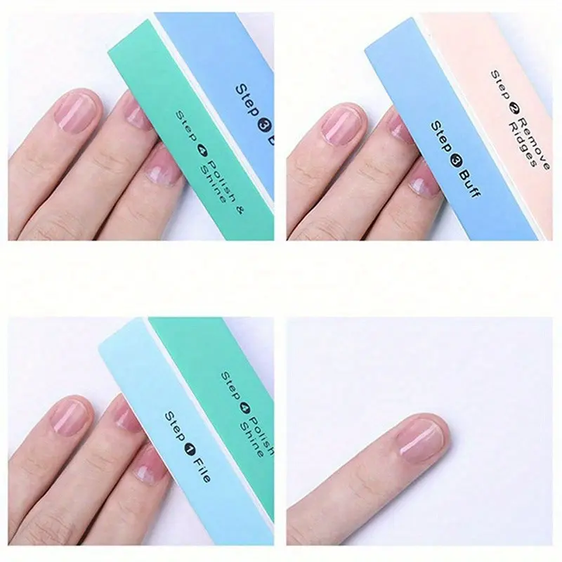 1/3/5/10Pcs/Set Nail Buffer Block 4 Way Colorful Buffing Block Shine Polisher Nail Buffing File Manicure Sanding Nail Art Tools