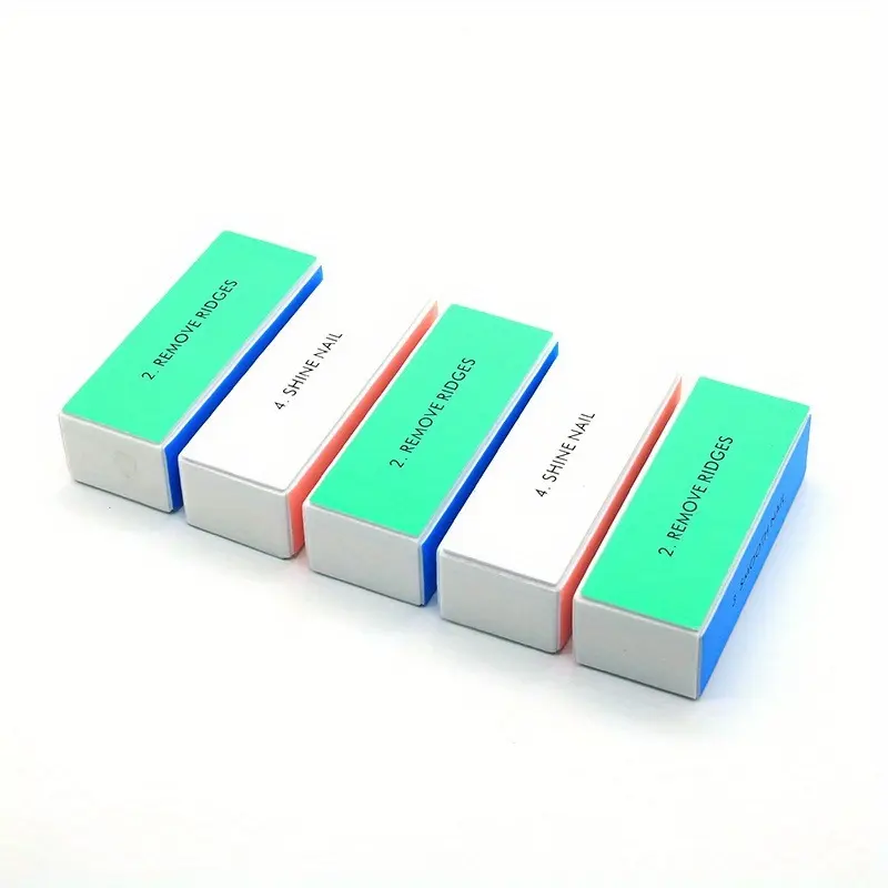 1/3/5/10Pcs/Set Nail Buffer Block 4 Way Colorful Buffing Block Shine Polisher Nail Buffing File Manicure Sanding Nail Art Tools